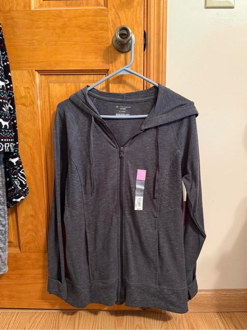 tek gear Women's Charcoal Gray Full-Zip Hoodie Jacket